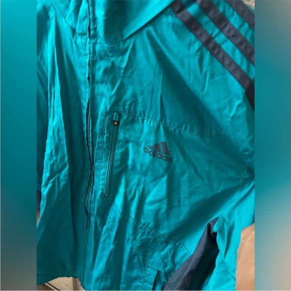 Adidas Teal Windbreaker Jacket - Picture 2 of 3